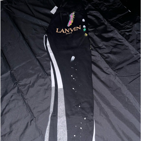 Lanvin x Gallery Department Black Flare Pants with Colorful Accents - Picture 4 of 9